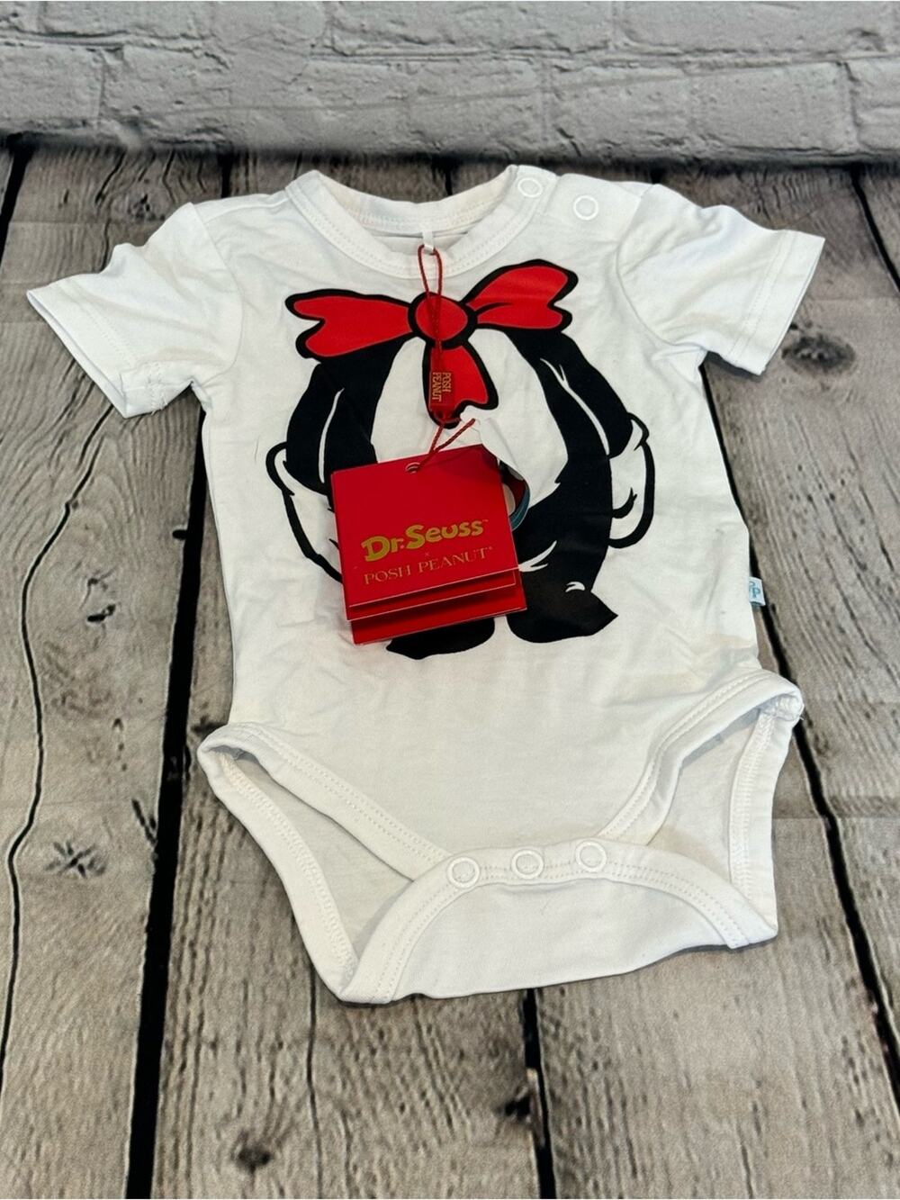 Posh Peanut Cat in the Hat Bamboo Bodysuit
